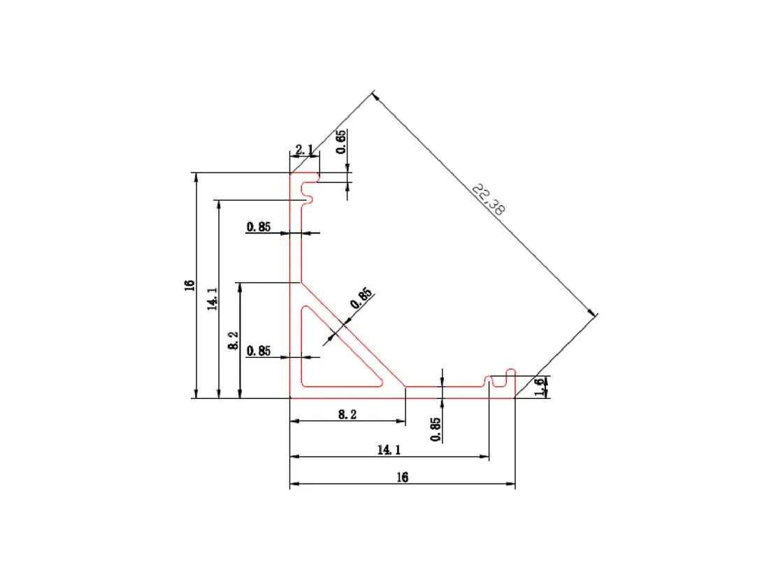 SWG Алюминиевый профиль угловой для однорядной ленты SWG, SF-1616 - 00-00000086 SWG Алюминиевый профиль угловой для однорядной ленты SWG, SF-1616 - 00-00000086