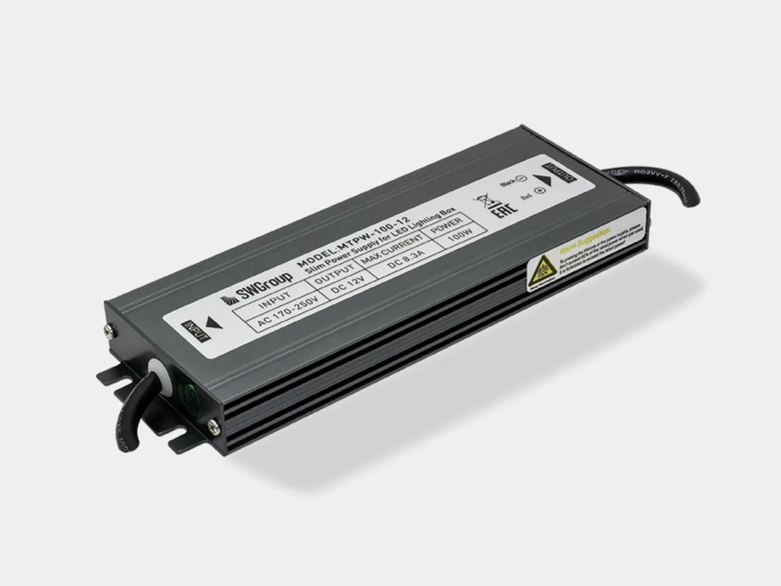 SWG Блок питания для светодиодных лент TPW, 100 W Влагозащитный, 12 V, MTPW-100-12 SWG Блок питания для светодиодных лент TPW, 100 W Влагозащитный, 12 V, MTPW-100-12