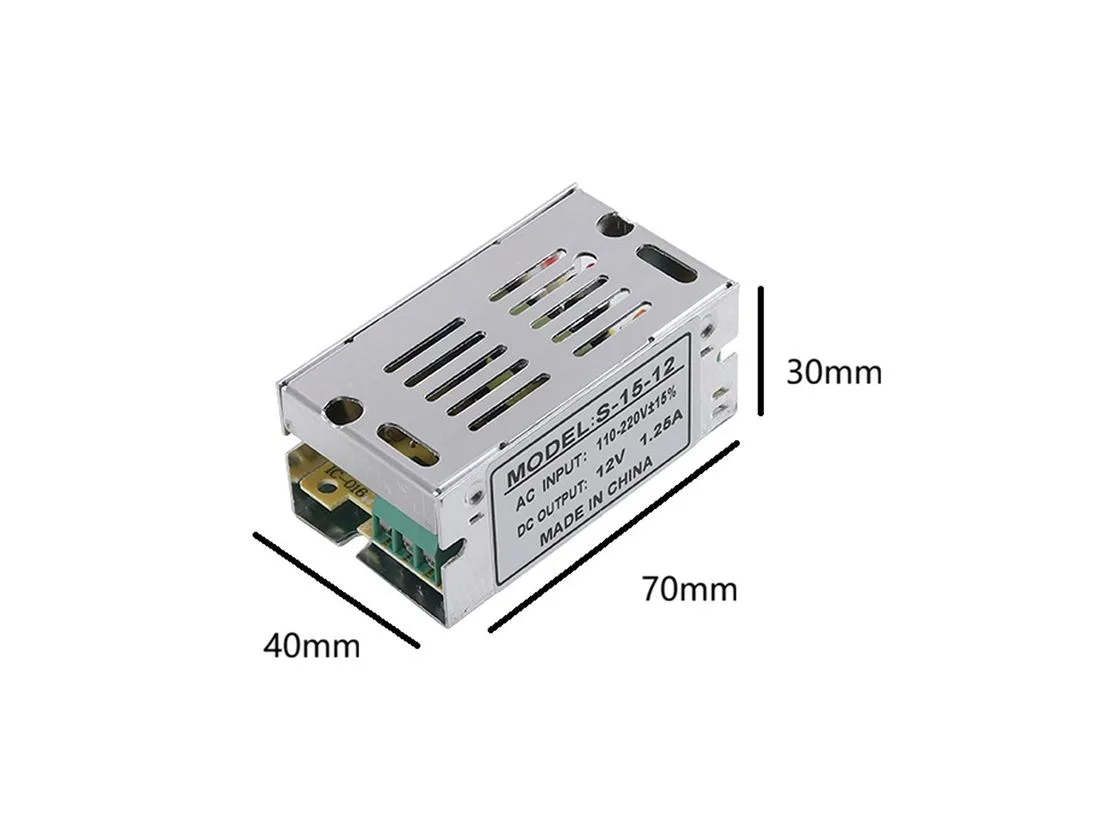 SWG Блок питания для светодиодных лент 12V 15W, S-15-12 SWG Блок питания для светодиодных лент 12V 15W, S-15-12
