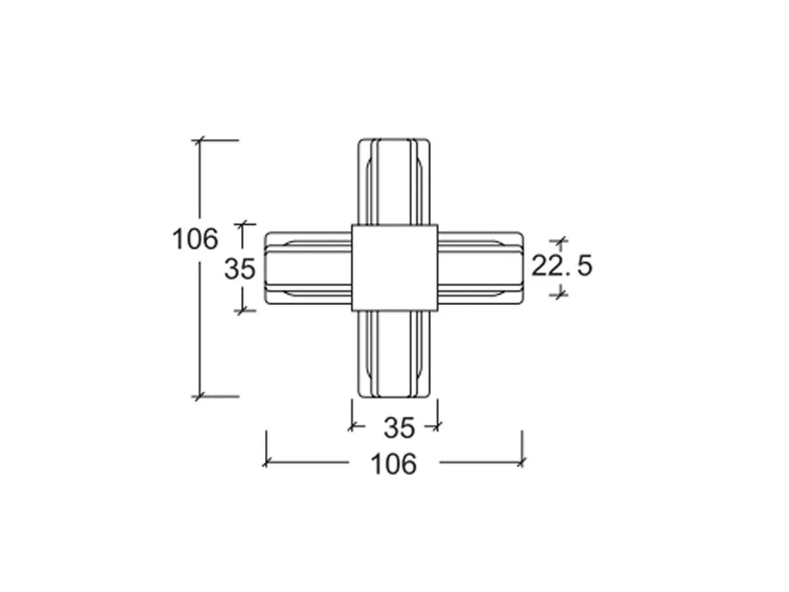 SWG X-Коннектор для однофазных трековых систем, белый,CN2-WH-X - 00-00003726 SWG X-Коннектор для однофазных трековых систем, белый,CN2-WH-X - 00-00003726