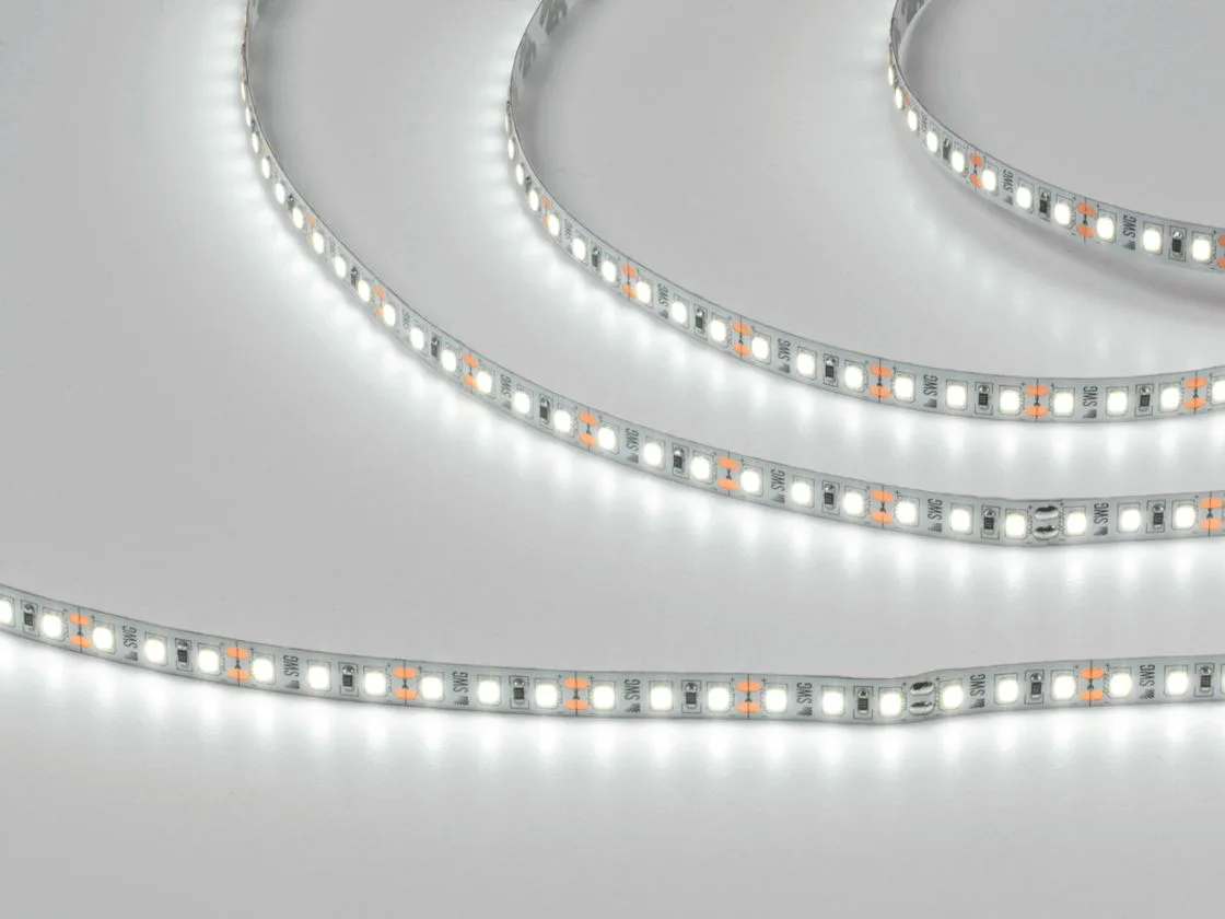 SWG Светодиодная лента 2835, 120 LED/м, 12 Вт/м, 12В , IP20, 3M, Цвет: Холодный белый, SWG2120-12-12-W-M